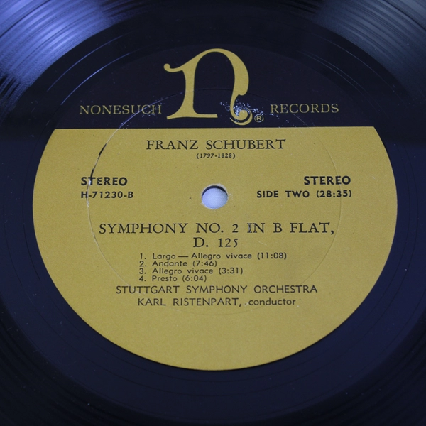 Schubert Symphony No. 1 In D, D. 82 / Symphony 1967 H-71230 Vinyl 12'' Vintage