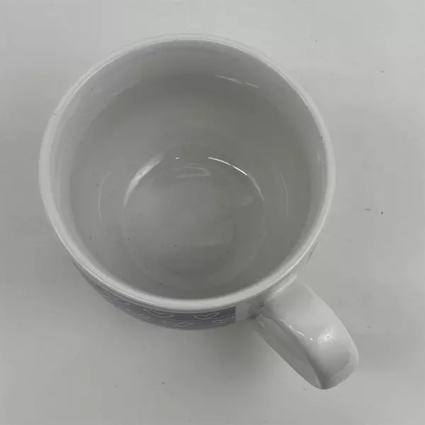 Dan Dee International White Heart Patterned Ceramic Coffee Mug 3.25" Tall