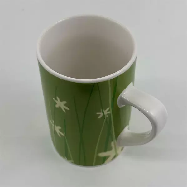 Starbucks 2004 Spring Meadow Series Green Grass Ceramic Mug 4.75" Tall