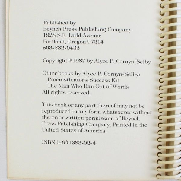 Take Your Hands Off My Attitude! Alyce P Cornyn-Selby 1987 SB Paperback