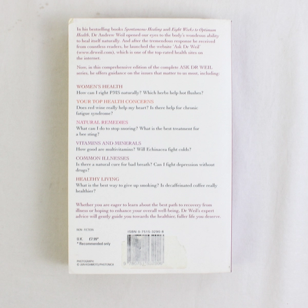 The Complete 'Ask Dr Weil' By Andrew Weil 2002 PB Healthy Living Good