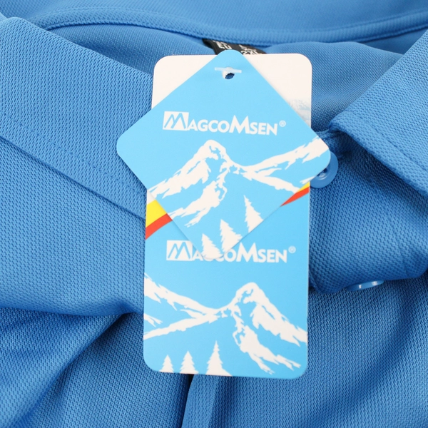 NWT Magcomsen Blue Short-Sleeve Polo Shirt Men's Size Large