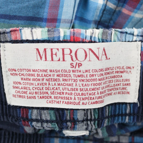 Merona Multicolor Plaid Cotton Pajama Pants Men's Size Small