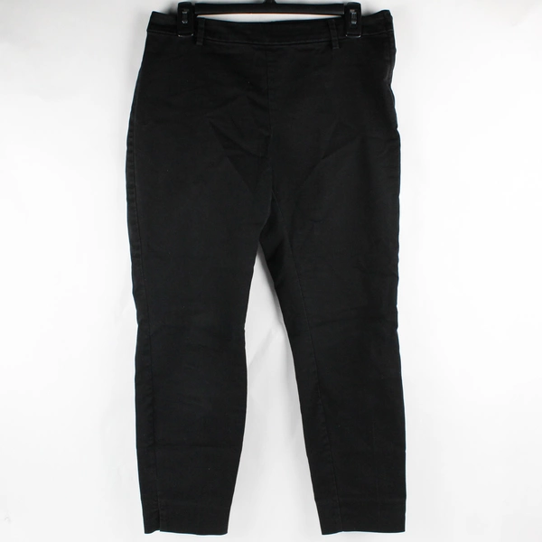 H&M Solid Black Tapered Leg Pants Women's Size 10