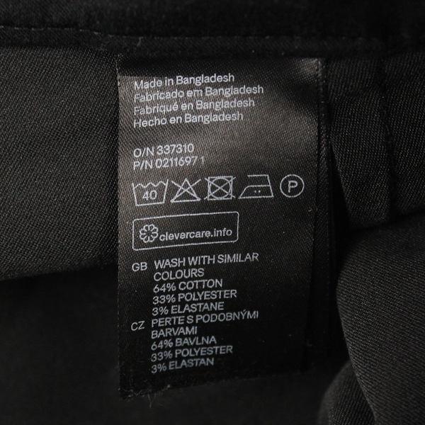 H&M Solid Black Tapered Leg Pants Women's Size 10