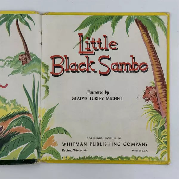 Vintage 1953 Little Black Sambo Whitman Publishing Tell-a-Tale Hardcover Book