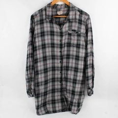 Boston Traders Black and Red Plaid Long-Sleeve Button-Up Women's XL