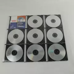 Set of 9 Office Depot CD-RW Discs with Slim Cases 12x New