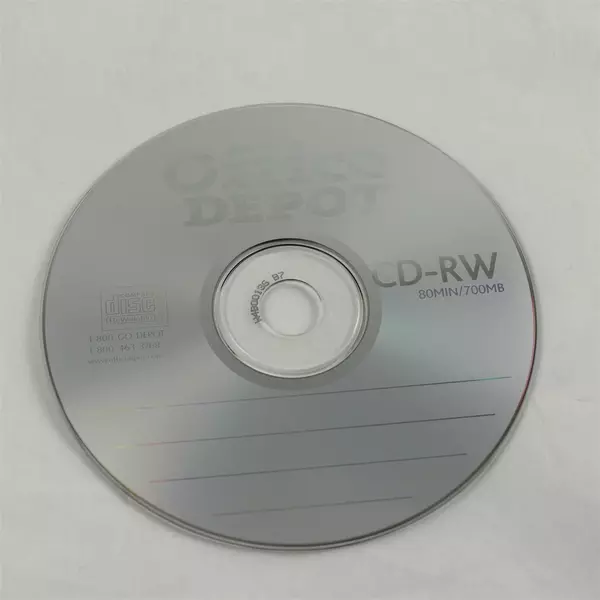 Set of 9 Office Depot CD-RW Discs with Slim Cases 12x New