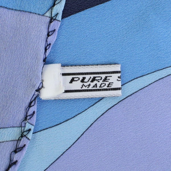 Vintage Rodenstock Blue Red White Floral Silk Scarf 33" x 33" Italy FLAWED