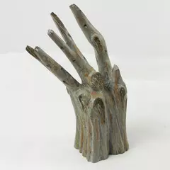 Rustic Driftwood Statue 12 in Coastal Natural Wooden Sculpture 