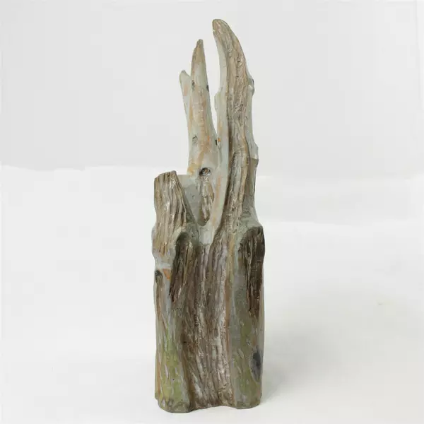 Rustic Driftwood Statue 12 in Coastal Natural Wooden Sculpture 