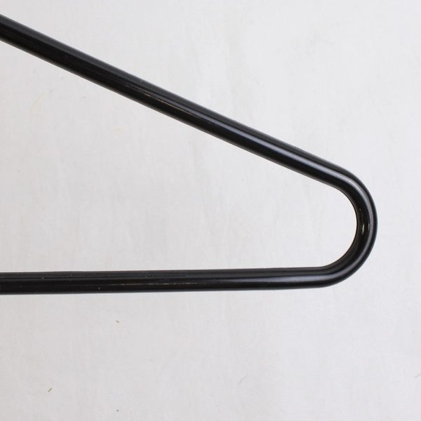 Lot of 10 Black Plastic Clothes Hangers Closet Storage