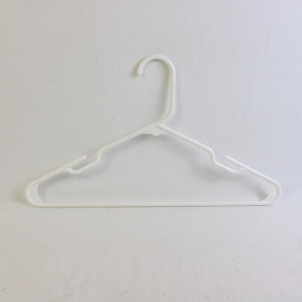 Mixed Lot of 10 White Plastic Clothes Hangers Closet Storage