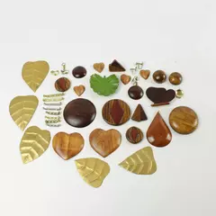 Wooden Shapes & Mixed Jewelry Making Supplies Assortment for Crafts