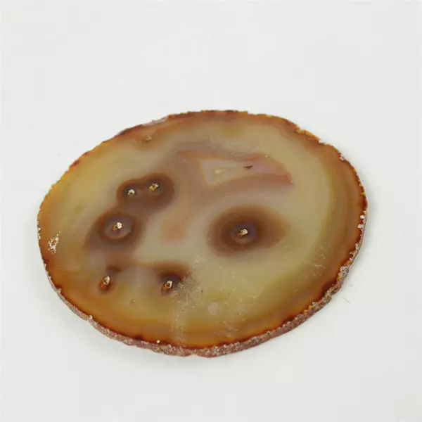 Lot of 5 Natural Brown Agate Slices for Crafts Jewelry