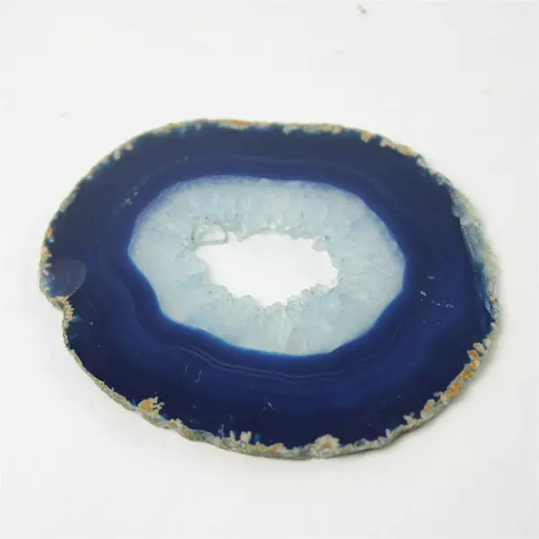 Lot of 5 Natural Blue Agate Slices for Jewelry Crafts 