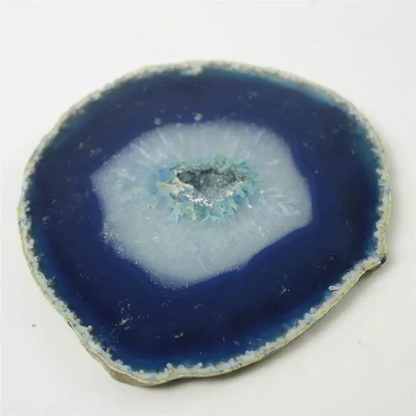 Lot of 5 Natural Blue Agate Slices for Jewelry Crafts 
