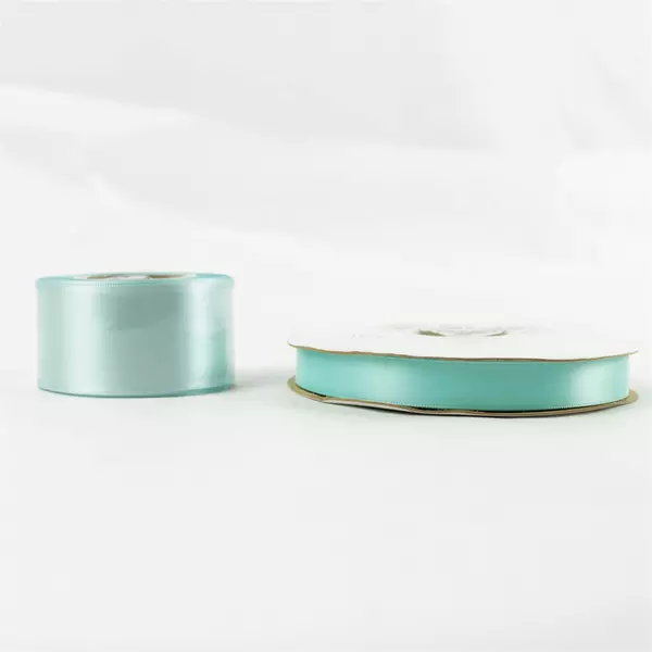 Lot of 2 Blue Craft Ribbons 5in and 5/8 in Sewing Gift Wrap