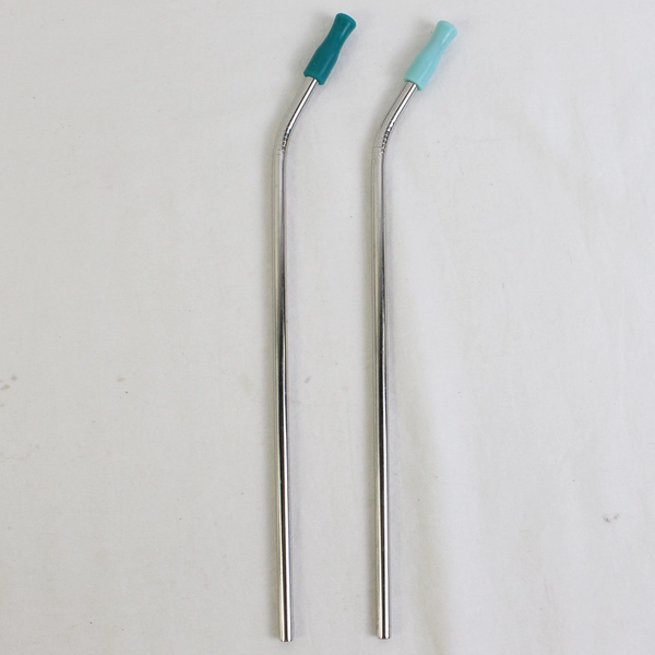 Lot of 8 Reusable Stainless Steel and Silicone Straws