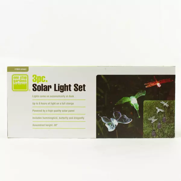 Solar Stake Light Hummingbird Dragonfly Butterfly Color Changing LED