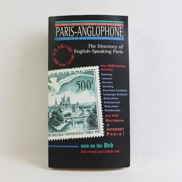 Paris-Anglophone The Directory of English-Speaking Paris 1995 PB 4th Edition