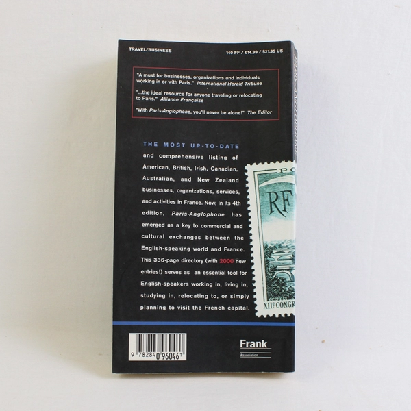 Paris-Anglophone The Directory of English-Speaking Paris 1995 PB 4th Edition