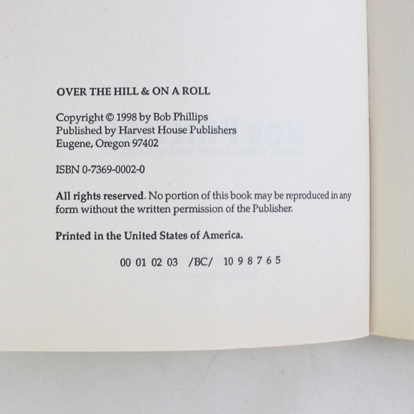 Over the Hill & On a Roll by Bob Phillips 1998 PB Laugh Lines for a Better Life 