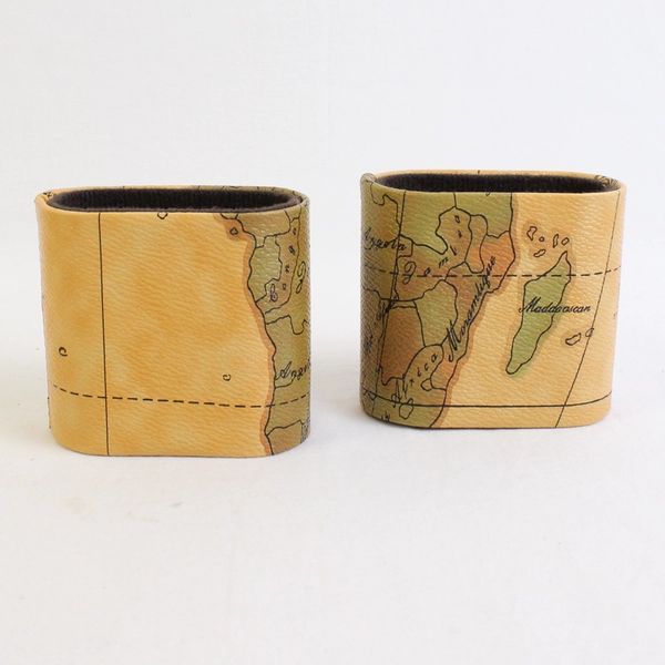 GO! GAMES Leatherette Backgammon Set with Old World Map Design 15in Full Game