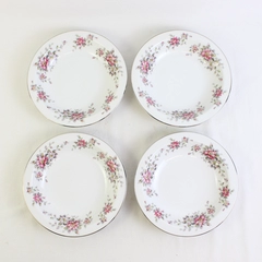 Lot of 4 Sanford  Spring Time Soup Bowls 7.75" Vintage Discontinued HTF