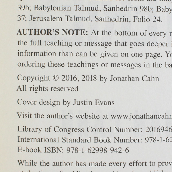 The Book of Mysteries by Jonathan Cahn 2018 PB Uncovering the Mysteries of God 