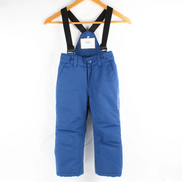 Topolino Kids 2T-3T Blue Insulated Snow Pants w/Black Adjustable Suspenders