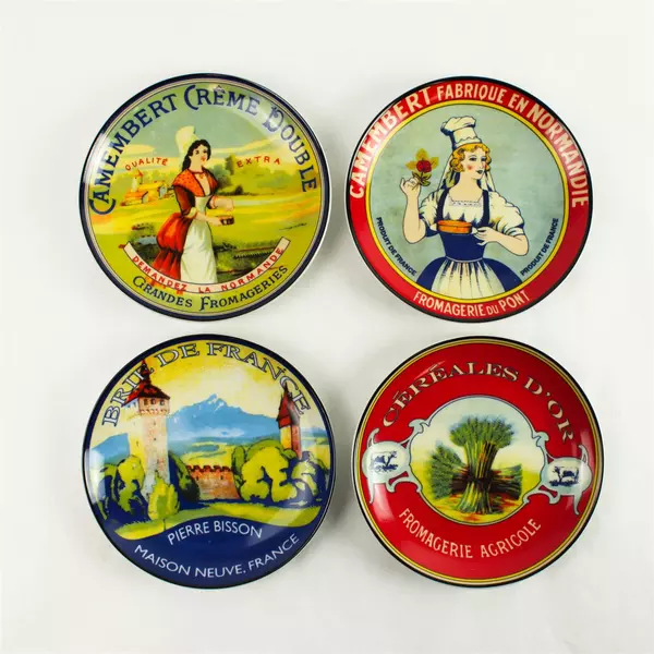 Set of 4 Pier 1 Imports Cheese Plates 6.5" x 6.5"