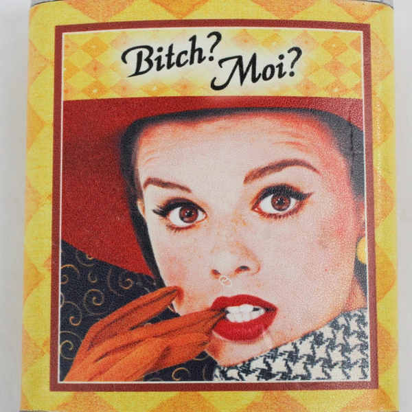 Unbranded Stainless Steel 7oz Hip Flask with Vintage Pin-Up Style Design