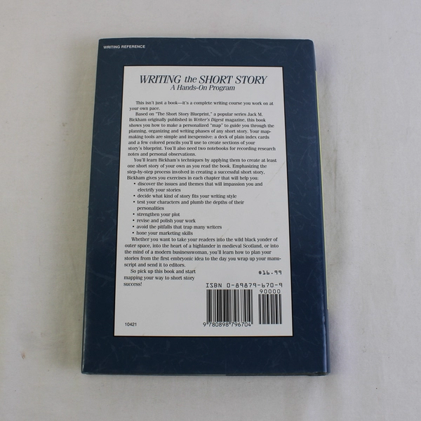 Writing the Short Story A Hands-On Program by Jack M Bickham 1994 Hardcover DJ