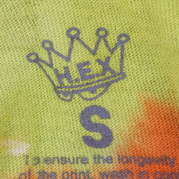 H.E.X Unisex S Alien UFO Tie Dye Graphic Short Sleeve 100% Cotton T-Shirt