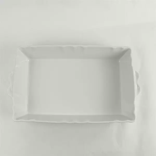 Deltis White Stoneware Rectangular Baking Dish 
