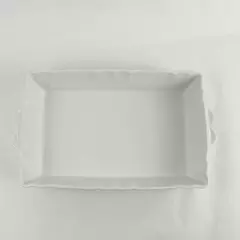 Deltis White Stoneware Rectangular Baking Dish 