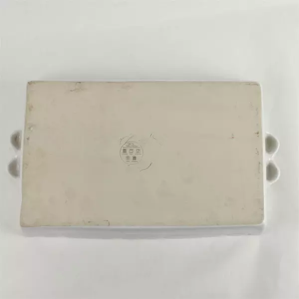 Deltis White Stoneware Rectangular Baking Dish 