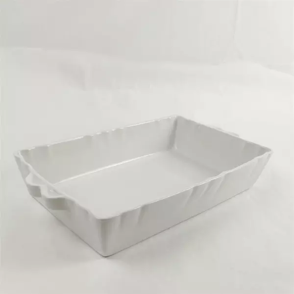 Deltis White Stoneware Rectangular Baking Dish 