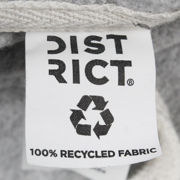 District Amazon Men's M Gray Pullover with Drawstring Hoodie