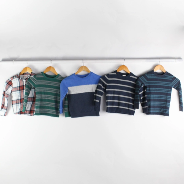 Lot of 5 Jumping Beans Toddler Boys 5T Long Sleeve Shirts and Sweaters