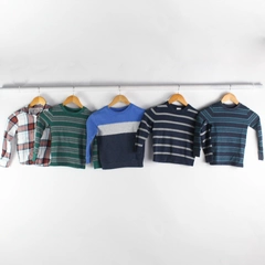 Lot of 5 Jumping Beans Toddler Boys 5T Long Sleeve Shirts and Sweaters