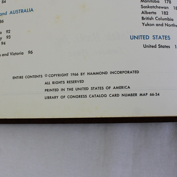 World Atlas Special Deluxe Edition 1966 Hardcover Good