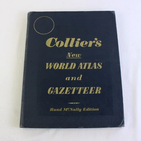 Vintage Collier's World Atlas and Gazetteer 1953 Rand McNally Edition Hardcover 