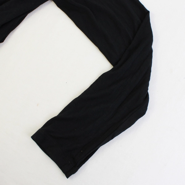 A.N.A. A New Approach Women’s M Black Open Front Semi-Sheer Bottom Hem Cardigan