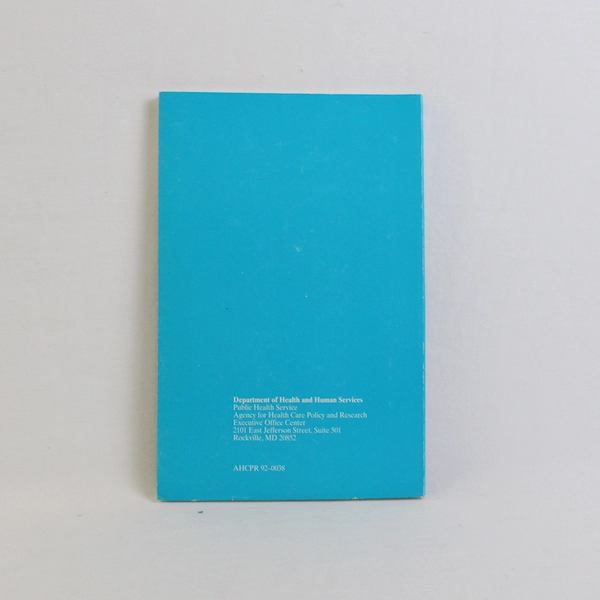 Clinical Practice Guideline Urinary Incontinence In Adults 1992 Paperback