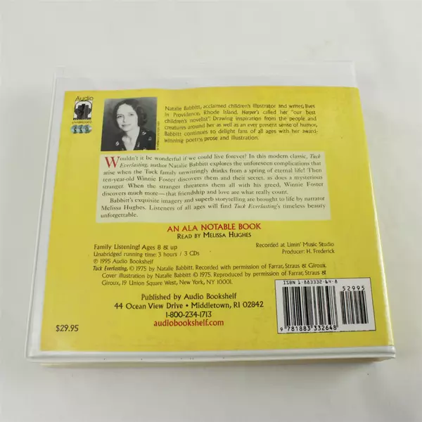 Tuck Everlasting Natalie Babbitt 1995 Unabridged Audiobook 3 CDs