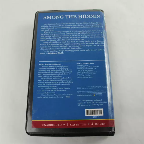 Among the Hidden Margaret Peterson Haddix Cassette Audiobook Steven Boyer