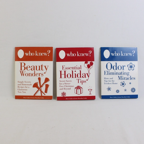 Lot of 3 Who Knew? Books By Bruce Lubin Jeanne Bossolina-Lubin 2012-2013 PB